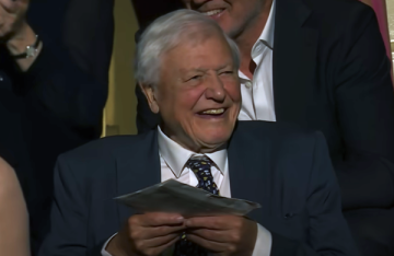 Where did you see the birthday video for Attenborough? 